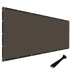 Fs13bw6x20 Windscreen4less 6ft X 20ft Privacy Fence Screen In Brown With Brass Grommet 85% Blockage Windscre