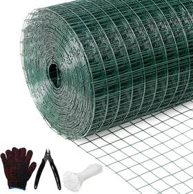Wirewonders 445023865862 36 Inch X 100ft Hardware Cloth Pvc Coated Wire Mesh Chicken Fence Garden Green