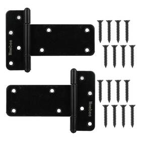 Wmebee B0dsdcmwqy 5in T-strap Shed Door Hinges 2-pack Heavy Duty Black Wrought