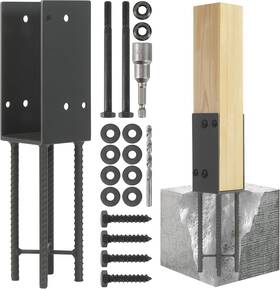 Wocepu 313110349335 1 Pack Heavy Duty Stainless Steels U-shape 4 Inch X4 Actual 3.5 X3.5 Wet Concrete