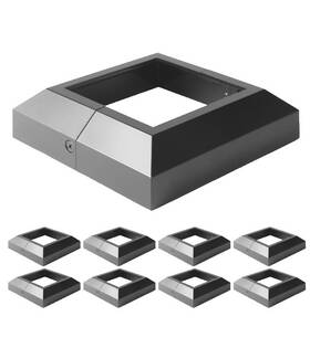 Wocepu B0cn9nqhgh 8 Pcs 4x4 Aluminum Deck Post Base Cover Black Open Box
