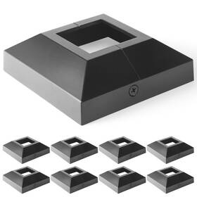 Wocepu B0cn9q9kx3 8 Pcs 2 Inch X2 Aluminum Deck Post Base Cover For Railings Stairs Patios