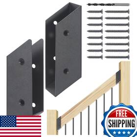 Wocepu B0dcvfrp2x 37.5 Stainless Steel Deck Railing Brackets Connectors For 2x4 Wo