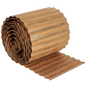Worth K653d02 Pre-rusted Wide-corrugated Garden Edging 10 Inch X20ft Sturdy Steel Lawn L