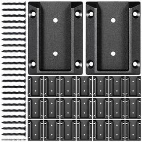 B0cc2zy1bm Wowace Adc-12 Aluminum Alloy Deck Railing Brackets 2x4 Black 24 Pcs