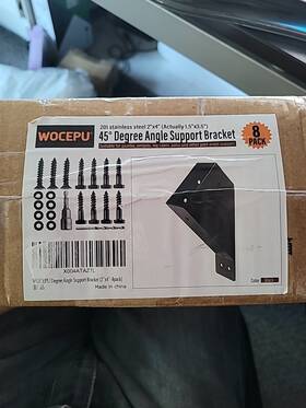 Ww002-1.53.5 Wowace Ww002-1.53.5--8 8 Pack 45 Degree Angle Support Brackets 2x4 Actual 1.5ftftx3.5ftft - With Access