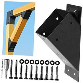Ww002-3.53.5 Wowace Ww002-3.53.5--4 4pcs 45 Degree Angle Support Brackets 4x4 Actual 3.5ftftx3.5ftft Pergola