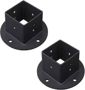 Wpbhk 705353342196 2pcs Floor Flange 2x2 Post Anchor Base Heavy Duty Solid Square Fence