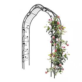 Wtvwtv 744110186437 59.00 Inch X 15.35 98.40 Outdoor Black Iron Garden Arch Trellis Suitabl