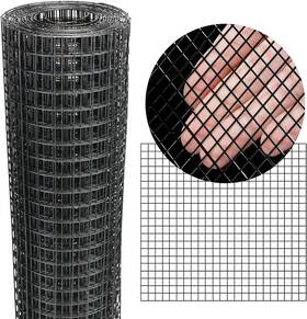 Wurjhsong Wes-htw-1923 Black Hardware Cloth 8ftft X 10ft Pvc Steel Vinyl Coated 1/2 Inch Galvanized Wir