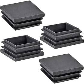 Wvapzwr 100mm-4p Square Tubing Plug Cap 4 Inch Plastic Plugs 100mm X 4pcs End