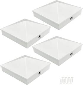 Xingni 313104221234 6x6 White Fence Post Caps Powder-coated Aluminum Pyramid Deck For Nomin