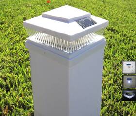 Xiongs Trading 854896515619 4 Pack 6x6 White Solar Post Cap Lights 5 Led 78 Lumens Outdoor