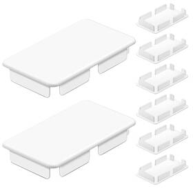 Xil-xuhal-780 Xuhal 8pcs Internal Vinyl End Caps 2x 3.5inch Pvc For Pocket Rail Fence