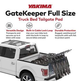 8007460-u-a Yakima Gatekeeper Full Size Truck Bed Large Bike Pad Cascade Blue Open Box 8007460-u-a Yakima Gatekeeper Full Size Truck Bed Large Bike Pad Cascade Blue Open Box