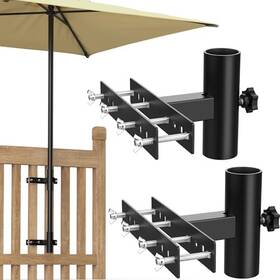 Yantuo Cp0100-0199 Patio Umbrella Holder For Deck Railing Adjustable Base Outdoor