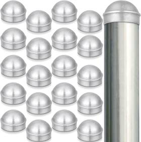 Yaocom 313047328380 20 Pcs 2-3/8 Inch Chain Link Fence Post Cap Round Dome External Caps Alu