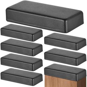 Yaocom Xie-yaocom-3116 8 Pcs 2x4 Inches Galvanized Fence Post Caps For True 1-1/2 Inch X3-1/2 Steel Covers