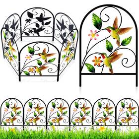 Yaocom Xie-yaocom-3995 Hummingbird Decorative Garden Fence - 6 Pack Metal Panels For Outdoor Yard Patio