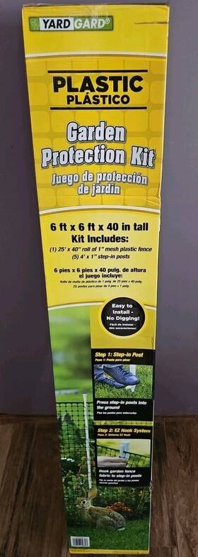 Yardgard 099713056893 New Garden Protection Kit 25ft X 40 Inch Plastic Step-in Post Ez Hook