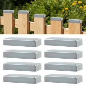 Ycqdda 740625050751 8 Pcs 2 4 Wood Post Metal End Caps 1.5 Inch 3.5 Heavy-duty Galvanize