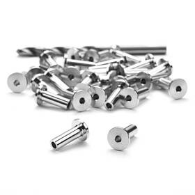 Yescom 25car003-sl30p-11 1/8 Cable Railing Hardware Level Protector Sleeves Stainless Steel 30 Pcs