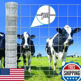 Yeson B0d33bzh9h 4ft X 33ft Galvanized Field Wire Farm Fence Heavy Zinc Coating Cattle Fencing