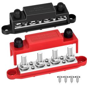 Mf98m1002 Yetlebox Power Distribution Block Bus Bar Terminal 4 X 3/8 Inch Posts 6 #8 Screws