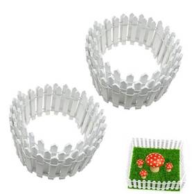 Lxx0031 Yfaniti 2pcs Miniature Fairy Garden Fence Diy Wood Picket Mini 2 Pcs
