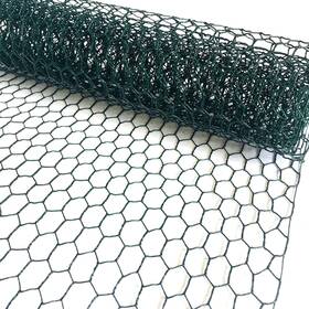 Ygg032 Ygglduol Chicken Wire Easy To Shape 15.7 X 87 Inches Green Pvc Coated Lightweight Galv