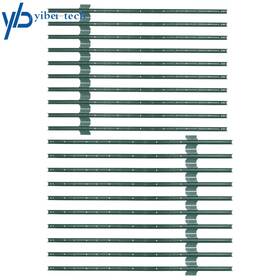 Yibei-tech Yi385455t 4ft Heavy Duty Metal U Fence Posts Green Steel U-post With Anchor Plate No Dig 20pc