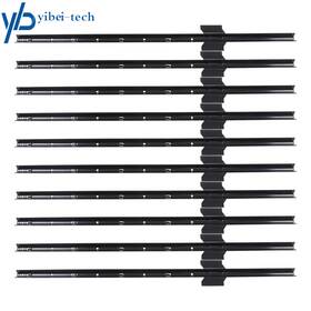 Yibei-tech Yi385462t 10 Pcs 3 Feet Sturdy Duty Metal Black Fence Post Steel U For Outdoor Wire