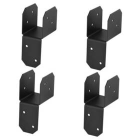 Qg08-b-38mm-t4 Yidu69q 4 Pcs 2x4 2x6 Black Post Caps Tie Bracket Inner Width Actual 1-1/2 Inch Joist Qg08-b-38mm-t4 Yidu69q 4 Pcs 2x4 2x6 Black Post Caps Tie Bracket Inner Width Actual 1-1/2 Inch Joist