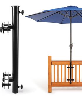 Yiguanjia 756166471320 Wanhork Heavy Duty 304 Stainless Steel Patio Umbrella Holder Black