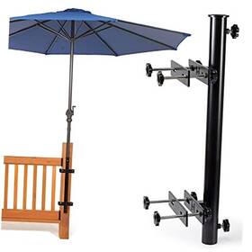 Yiguanjia 756166471344 Heavy Duty 304 Stainless Steel Patio Umbrella Holder Deck Post-black