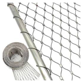 Yiqifly Jfnedybec-wxl-3.3x32.8ft 304 Stainless Steel Wire Mesh 3.3x32.8ft Deer Fence Netting Flexible Safety