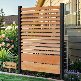 Mayihtgii2 Yitahome 60 Inch H X 38 W Privacy Fence Panel Wood Trash Can Hider Air Conditi