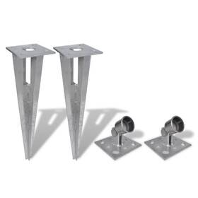 Yithopi Jdj21lxlx39 Strive Post Spikes 2 Pcs Steel Mtb Fence Anchor Ground Spike Metal