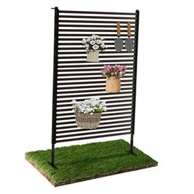 Yiwuleyaoshangmaoyouxiangongsi 763475330941 Outdoor Privacy Screen Fence With Feet Stand 4ft X 6ft Xx-large - Brwon