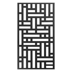 Yiyibyus Ylyo9r5iwdzj8 Outdoor Privacy Screen 3.84fth Decorative Border Fence Metal In Black