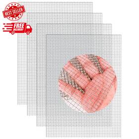 Yjwzwe 313100297264 Stainless Steel Mesh Sheets - 4 Pack 12x8 Inch Rust-resistant For Diy Projects