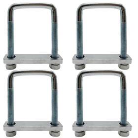 Ymdggdch Uxj001 4 Pack Square U-bolt For Trailer- Fits Up To 3 Inch Wide Leaf Springs Silver