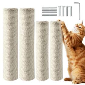 Mzz-m8-30x7 Yocan 4 Pack Cat Scratching Post Replacement 11.8 X 2.7 Inch Sisal Poles With M8 S