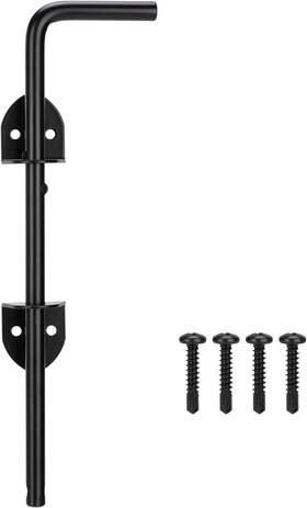 Yonsin 445030172151 12 Inch Cane Bolt Heavy Duty Drop Rod Gate Stopper Hardware Ground Latch