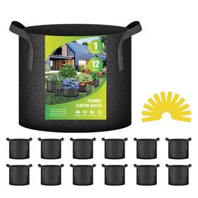 Yssoa 198401011739 12-pack 1 Gallon Grow Bags Heavy Duty Thickened 12 Pack