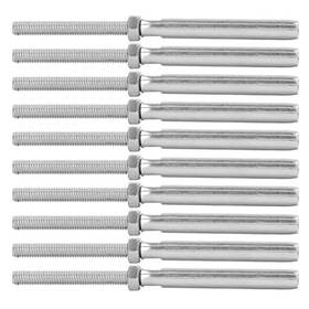 Yuecoom B0d2j4tmcy 10pcs Thread Swage Lag Screw Cable Railing Hardware Kit Stainless Steel Stair De