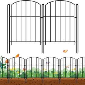 Zamsion Abf-u-10 Decorative Garden Fence 22 In H X 140 L Rustproof Metal No Dig Animal B
