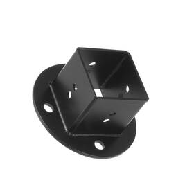 Zaplyte 617662845278 2 Inch X Base Brackets Square Floor Flange For Patio Deck Carbon Steel Black 2pcs