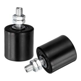 Zaplyte 678202778876 2pcs Slide Gate Guide Roller 2 Inch Nylon Sliding Support Assembly Black