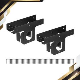 Zaplyte 783243313419 4sets Corner Brackets 3-way T 4 Inch Post Bracket For Patio Kit Black